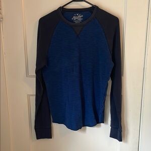 American Eagle Heritage Blue and Navy Thermal Shirt